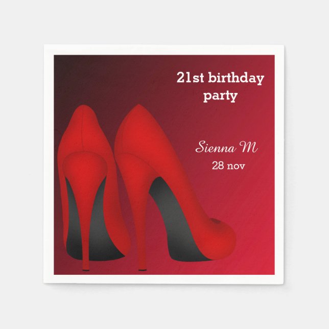Red Stilettos Napkins (Front)