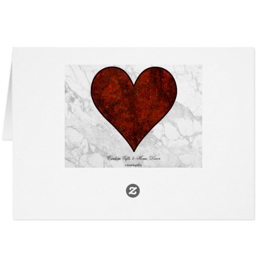 Red Stone Heart Pattern (Back Horizontal)