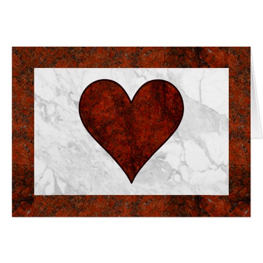 Red Stone Heart Pattern (Front Horizontal)