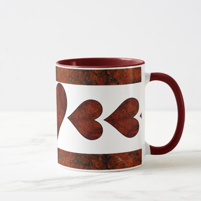 Red Stone Hearts Mug (Right)