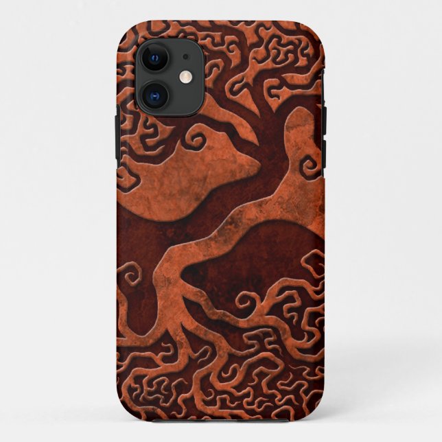 Red Stone Yin Yang Tree Case-Mate iPhone Case (Back)