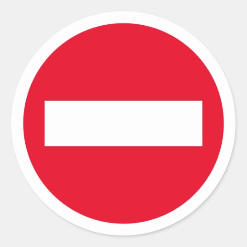 Red STOP sign stickers _ Do not enter traffic icon