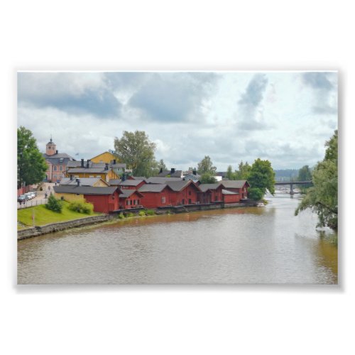 Red Storehouses Porvoo Finland Photo Print