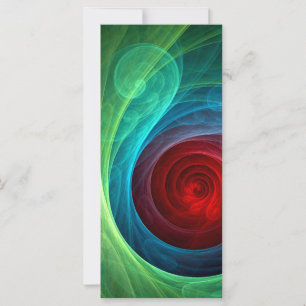 Red Storm Floral Modern Abstract Art Color Pattern