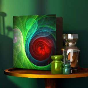 Red Storm Floral Modern Abstract Art Color Pattern 3 Ring Binder