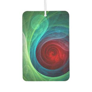 Red Storm Floral Modern Abstract Art Color Pattern Car Air Freshener