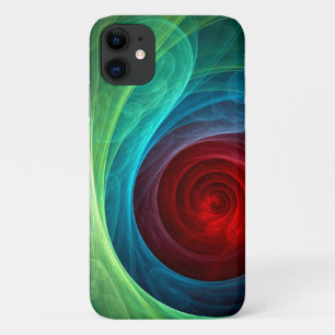 Red Storm Floral Modern Abstract Art Color Pattern iPhone 11 Case