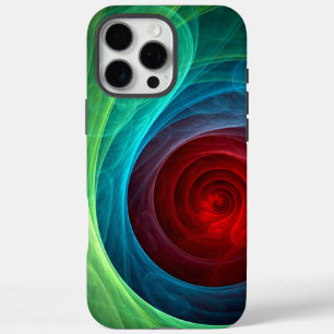 Red Storm Floral Modern Abstract Art Color Pattern iPhone 16 Pro Max Case