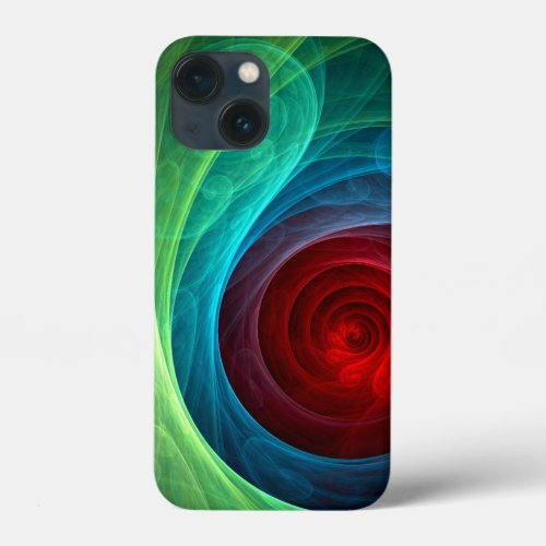 Red Storm Floral Modern Abstract Art Color Pattern iPhone 13 Mini Case
