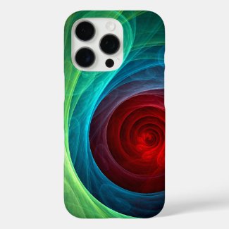Red Storm Floral Modern Abstract Art Color Pattern
