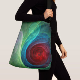 Red Storm Floral Modern Abstract Art Color Pattern Crossbody Bag