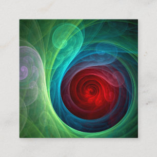 Red Storm Floral Modern Abstract Art Color Pattern Enclosure Card