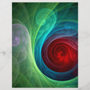 Red Storm Floral Modern Abstract Art Color Pattern Flyer