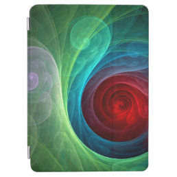 Red Storm Floral Modern Abstract Art Color Pattern iPad Air Cover