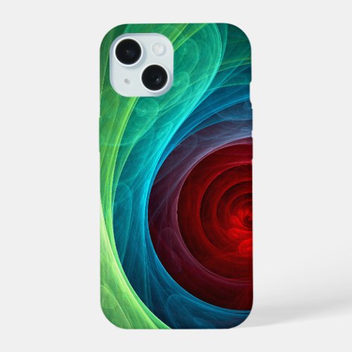 Red Storm Floral Modern Abstract Art Color Pattern iPhone 15 Case