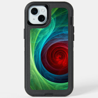 Red Storm Floral Modern Abstract Art Color Pattern iPhone 15 Plus Case