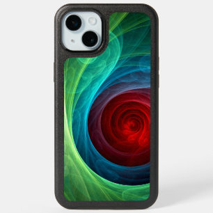 Red Storm Floral Modern Abstract Art Color Pattern iPhone 15 Plus Case