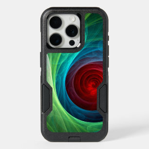 Red Storm Floral Modern Abstract Art Color Pattern iPhone 15 Pro Case