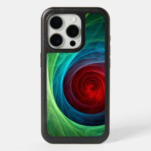 Red Storm Floral Modern Abstract Art Color Pattern iPhone 15 Pro Case
