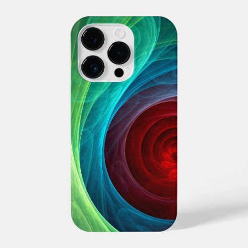 Red Storm Floral Modern Abstract Art Color Pattern iPhone 14 Pro Case
