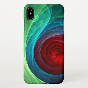 Red Storm Floral Modern Abstract Art Color Pattern iPhone XS Max Case