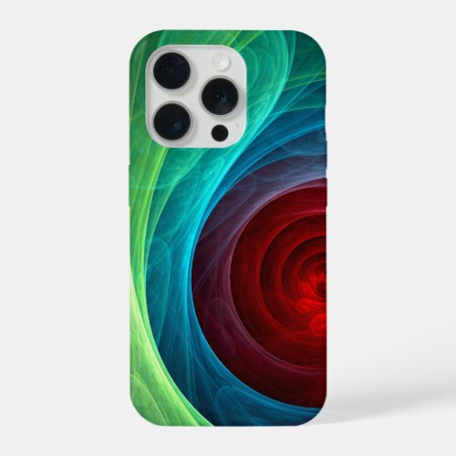 Red Storm Floral Modern Abstract Art Color Pattern iPhone 15 Pro Case