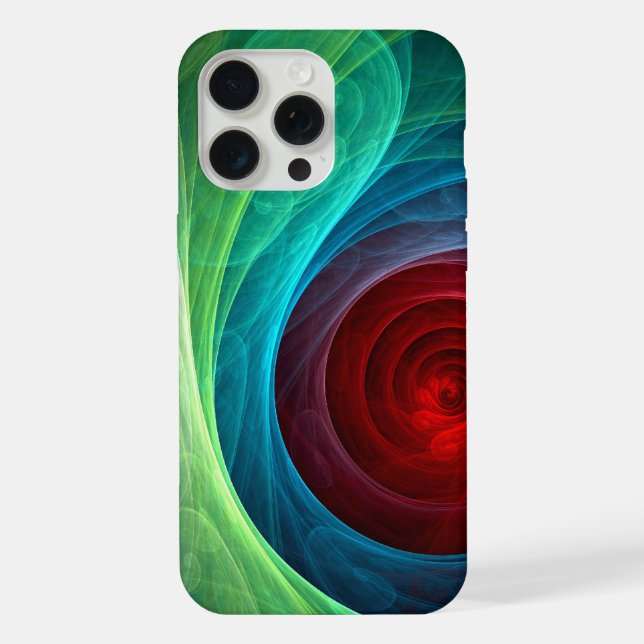 Red Storm Floral Modern Abstract Art Color Pattern iPhone Case (Back)