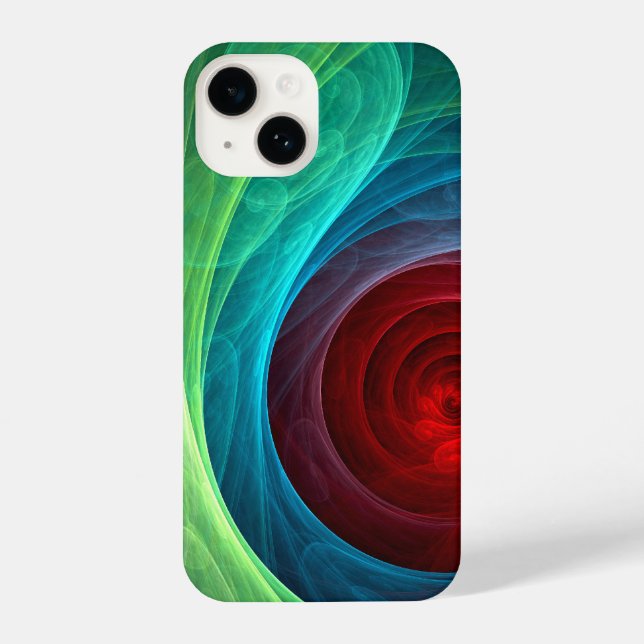 Red Storm Floral Modern Abstract Art Color Pattern iPhone Case (Back)