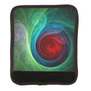 Red Storm Floral Modern Abstract Art Color Pattern Luggage Handle Wrap