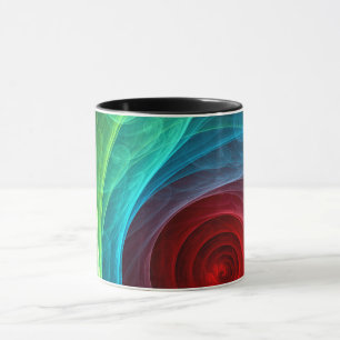 Red Storm Floral Modern Abstract Art Color Pattern Mug
