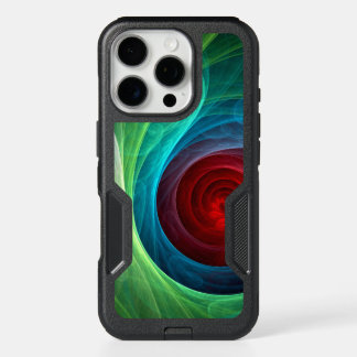 Red Storm Floral Modern Abstract Art Color Pattern iPhone 16 Pro Case