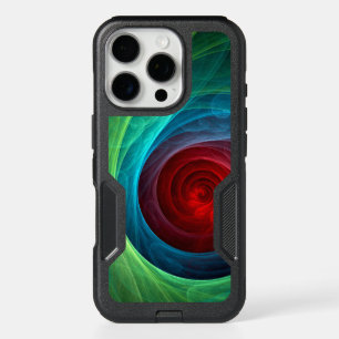 Red Storm Floral Modern Abstract Art Color Pattern iPhone 16 Pro Case