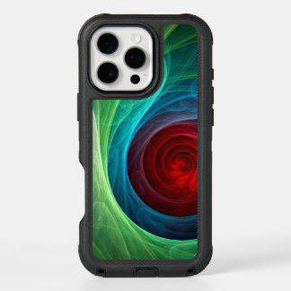 Red Storm Floral Modern Abstract Art Color Pattern iPhone 16 Pro Max Case