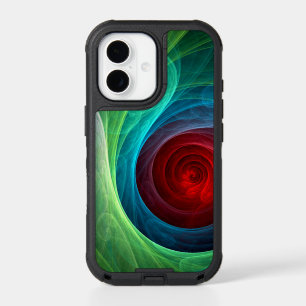 Red Storm Floral Modern Abstract Art Color Pattern iPhone 17 Case