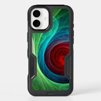 Red Storm Floral Modern Abstract Art Color Pattern iPhone 16 Plus Case