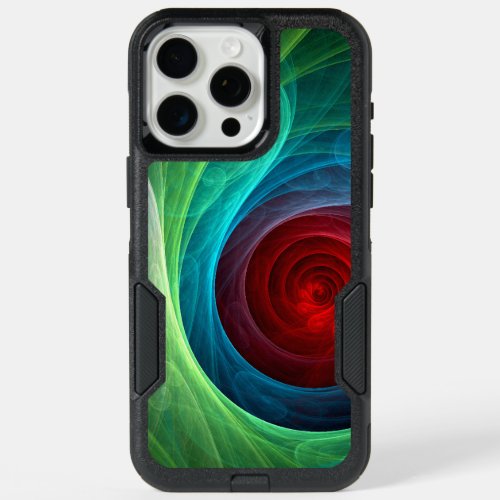 Red Storm Floral Modern Abstract Art Color Pattern iPhone 15 Pro Max Case