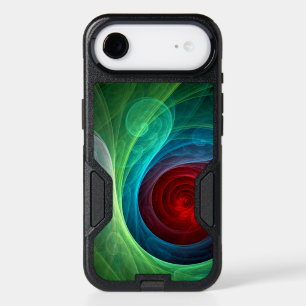 Red Storm Floral Modern Abstract Art Color Pattern iPhone 17 Air Case