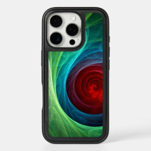 Red Storm Floral Modern Abstract Art Color Pattern iPhone 16 Pro Case