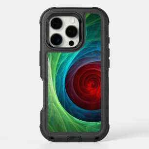 Red Storm Floral Modern Abstract Art Color Pattern iPhone 16 Pro Case