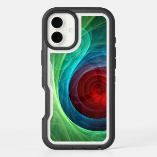 Red Storm Floral Modern Abstract Art Color Pattern iPhone 16 Plus Case
