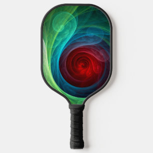 Red Storm Floral Modern Abstract Art Color Pattern Pickleball Paddle