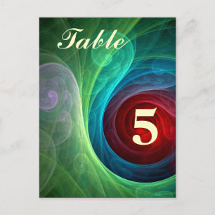 Red Storm Floral Modern Abstract Art Color Pattern Postcard