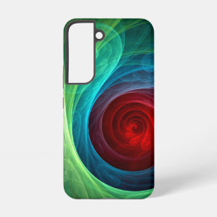 Red Storm Floral Modern Abstract Art Color Pattern Samsung Galaxy S22 Case