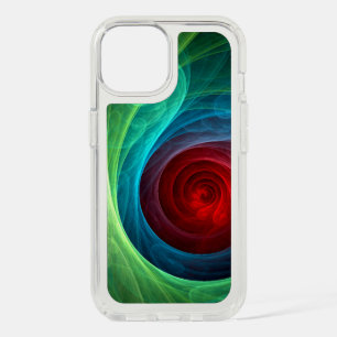 Red Storm Floral Modern Abstract Art Color Pattern iPhone 15 Case