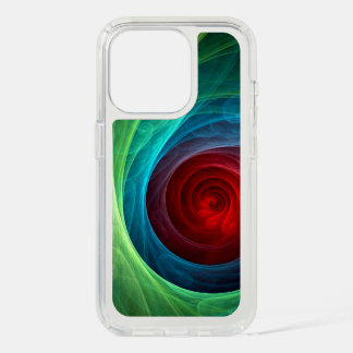 Red Storm Floral Modern Abstract Art Color Pattern iPhone 15 Pro Case