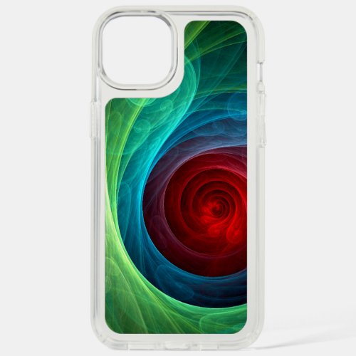 Red Storm Floral Modern Abstract Art Color Pattern iPhone 15 Plus Case