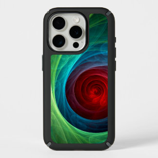 Red Storm Floral Modern Abstract Art Color Pattern iPhone 15 Pro Case