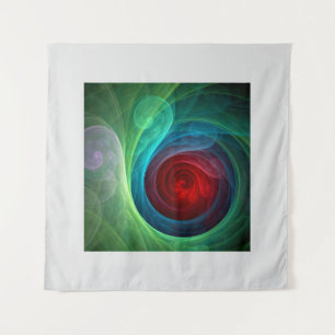Red Storm Floral Modern Abstract Art Color Pattern Tapestry