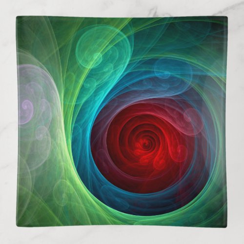Red Storm Floral Modern Abstract Art Color Pattern