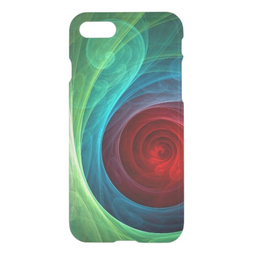 Red Storm Floral Modern Abstract Art Color Pattern iPhone SE87 Case